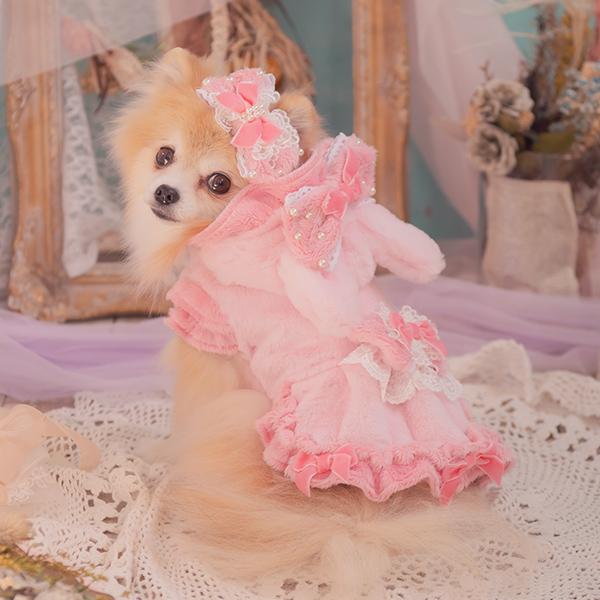 CanNana 犬 犬服 冬服 防寒 暖かい ドックウェア ワンピース かわいい