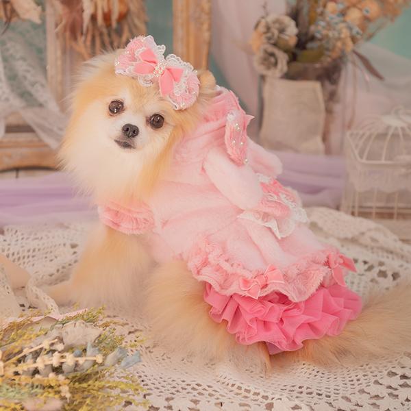 CanNana 犬 犬服 冬服 防寒 暖かい ドックウェア ワンピース かわいい