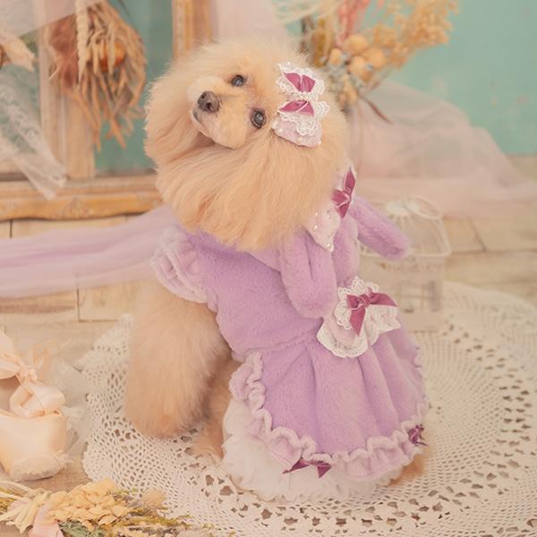 CanNana 犬 犬服 冬服 防寒 暖かい ドックウェア ワンピース かわいい