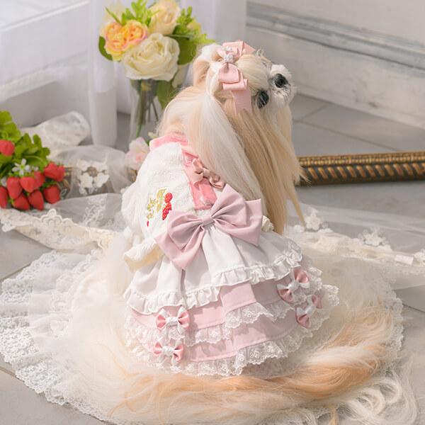 CanNana ボレロ ハーフ アウター 防寒 犬服 いちご ブランド 小型犬