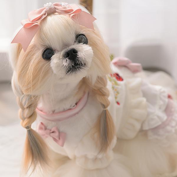 CanNana ボレロ ハーフ アウター 防寒 犬服 いちご ブランド 小型犬