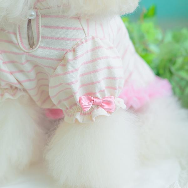 CanNana 犬服 春 ドックウェア カットソー トップス パジャマ ボーダー