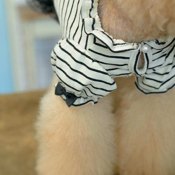 CanNana 犬服 春 ドックウェア カットソー トップス パジャマ ボーダー