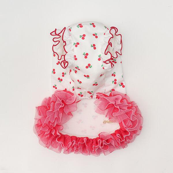 CanNana 犬 犬服 服 春 ドックウェア さくらんぼ チェリー かわいい