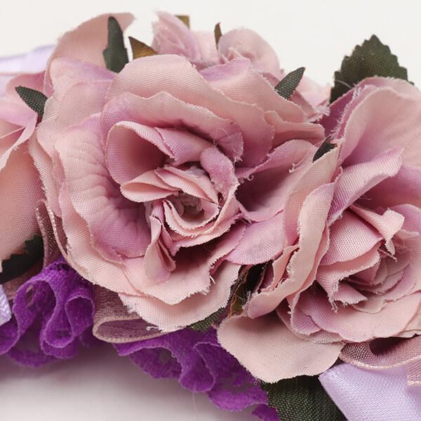 CanNana 犬 ヘッドドレス ローズ 薔薇 アクセサリー リボン アクセ