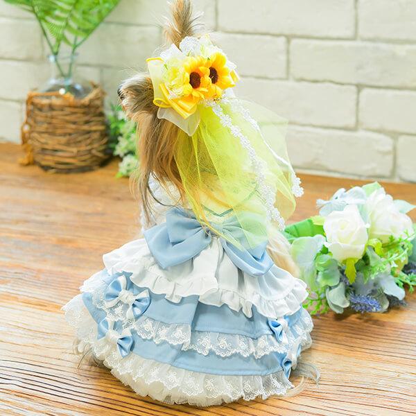 CanNana ベール リボン バレッタ アクセサリー ひまわり 夏 ブランド