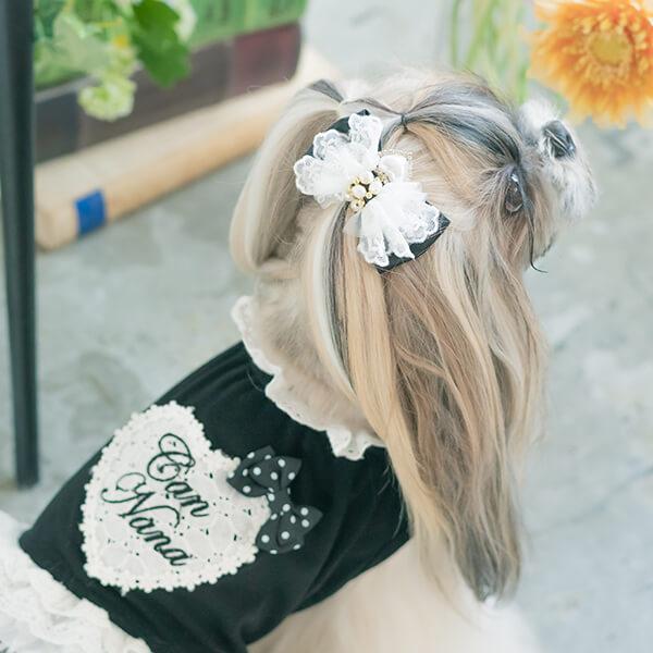 CanNana 犬 アクセサリー リボン バレッタ プレゼント ギフト きゃん