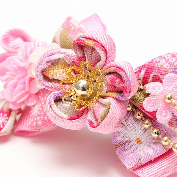 CanNana 犬 バレッタ アクセサリー リボン アクセ 秋冬 正月 つまみ
