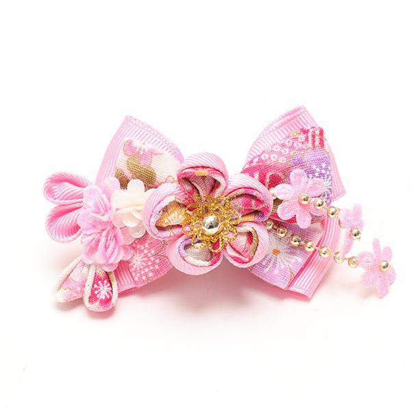 CanNana 犬 バレッタ アクセサリー リボン アクセ 秋冬 正月 つまみ