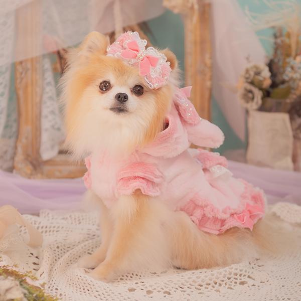 CanNana 犬 バレッタ アクセサリー リボン アクセ 秋冬 ギフト