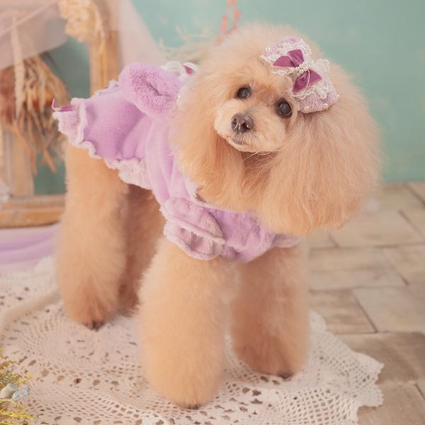 CanNana 犬 バレッタ アクセサリー リボン アクセ 秋冬 ギフト