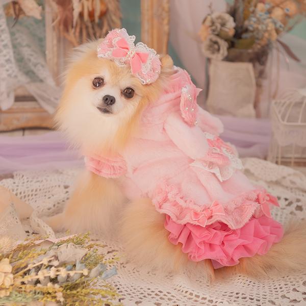 CanNana 犬 バレッタ アクセサリー リボン アクセ 秋冬 ギフト