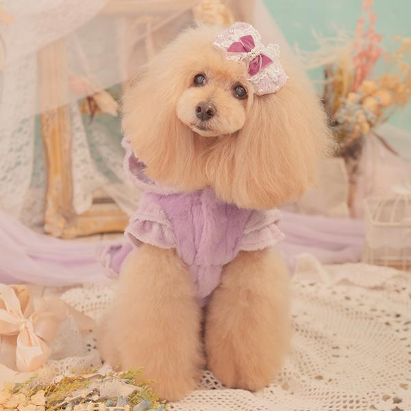 CanNana 犬 バレッタ アクセサリー リボン アクセ 秋冬 ギフト