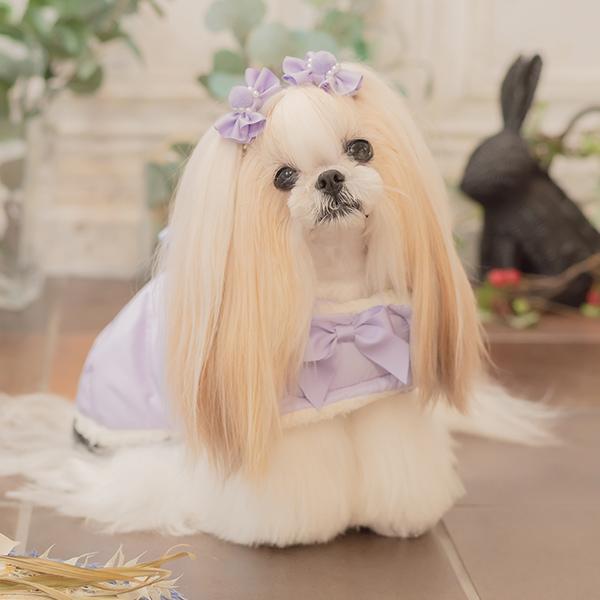 CanNana 犬 バレッタ アクセサリー リボン アクセ 秋冬 ギフト