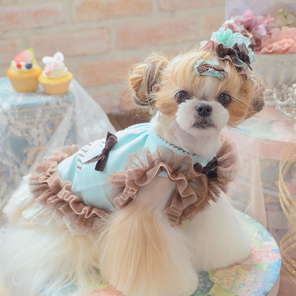 CanNana 犬 アクセサリー バレッタ リボン スイーツ ケーキ JDバレッタ