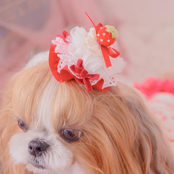 CanNana 犬 アクセサリー バレッタ リボン スイーツ ケーキ JDバレッタ