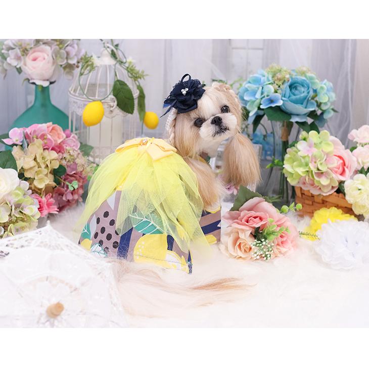 CanNana 犬 服 犬服 春夏 浴衣 レモン モダン 和 犬の服 新作 きゃん