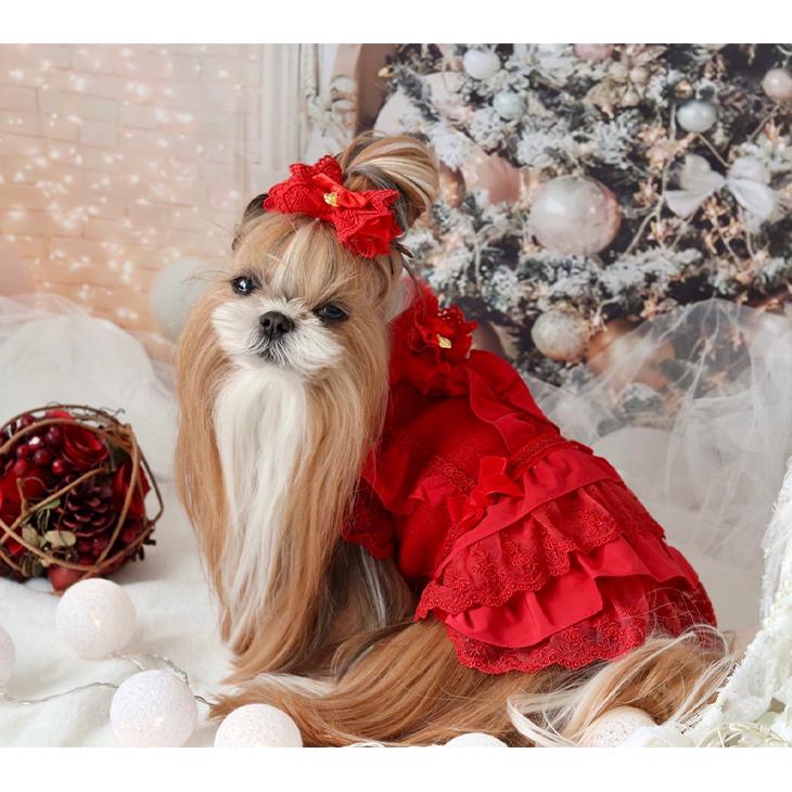 CanNana 犬 服 犬服 ワンピース レッドドレス ゴージャス CanNana 犬 服 犬服 ワンピース レッドドレス ゴージャス