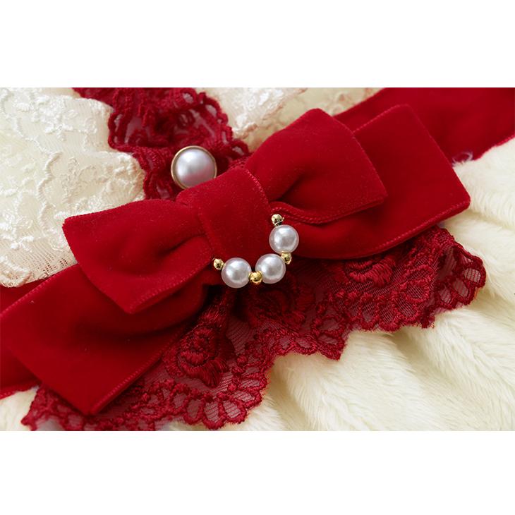 CanNana 犬 服 犬服 ワンピース フリル ドレス レース リボン お出かけ