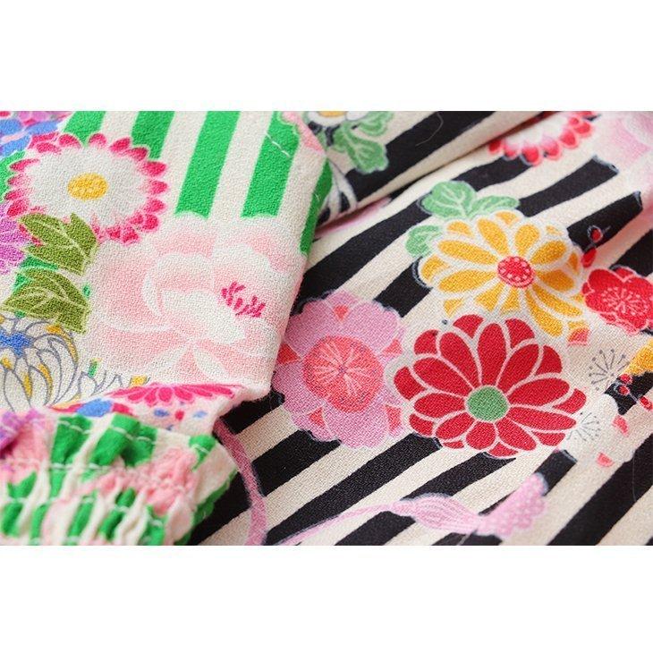 CanNana 犬 服 犬服 小型犬 夏 和ロリワンピース 和柄 ストライプ