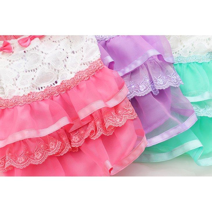 犬 服 犬服 ワンピース 春夏 ハートレース エレガント ビビットカラー 犬の服 小型犬ドッグウェア ブランド セレブ | CanNana | 11