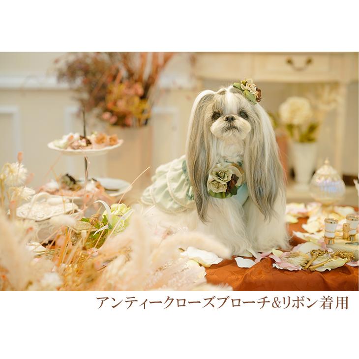 CanNana 犬 服 犬服 秋冬 ベロアドッキングワンピース