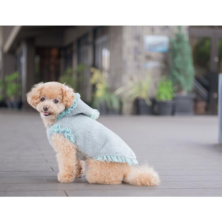 CanNana 犬 服 犬服 秋冬 ふわふわファーのフード付きジャケット お