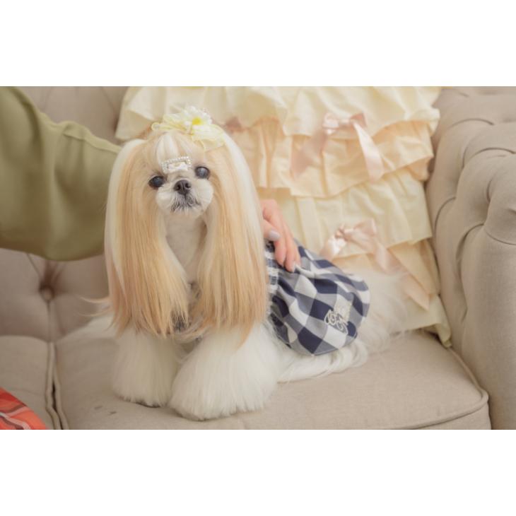 CanNana 犬 服 犬服 ワンピース 春夏 ギンガムチェック シャーリング
