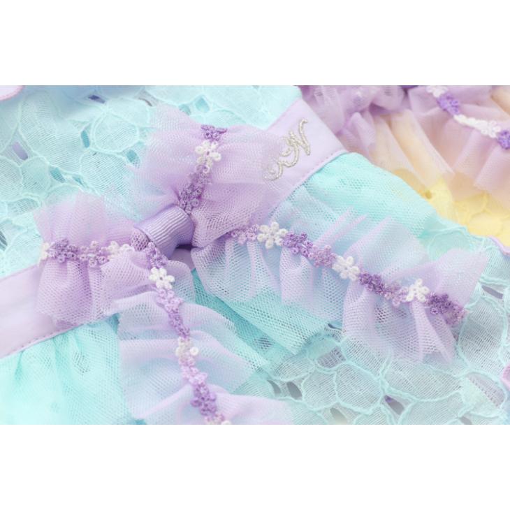 CanNana 犬 服 犬服 ワンピース 春夏 ラベンダーフリルワンピース 犬の