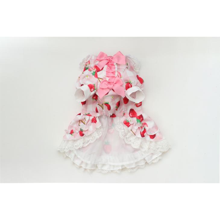 CanNana 犬 服 犬服 春夏 いちごプリンセスワンピース ワンピース