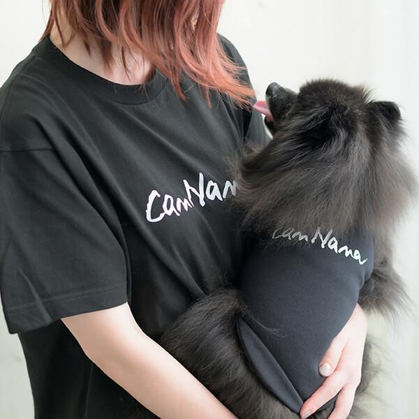 CanNana 犬 服 犬の服 ロゴタンクトップ ハート インナー