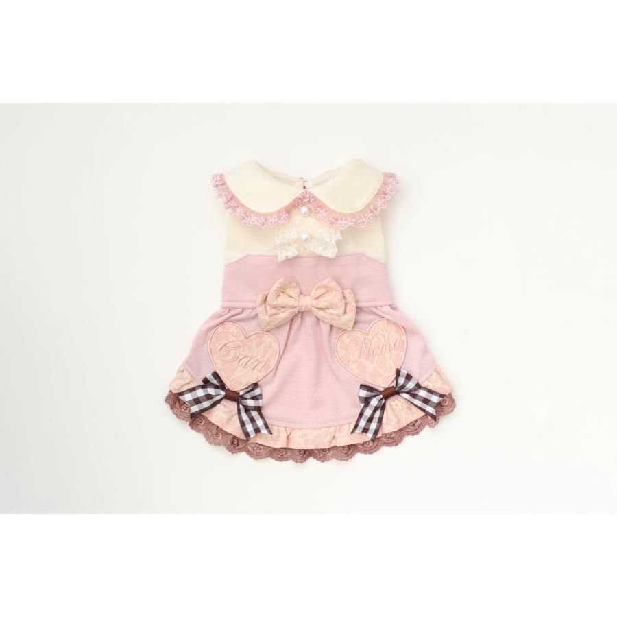 CanNana 犬 服 犬の服 春服 スゥイートハートワンピース レース リボン