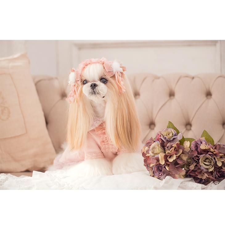 犬 アクセサリー ヘッドドレス アンティーク バレッタ きゃんナナ