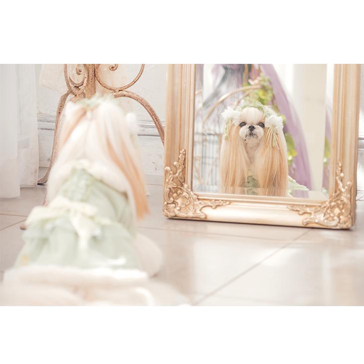 犬 アクセサリー ヘッドドレス アンティーク バレッタ きゃんナナ