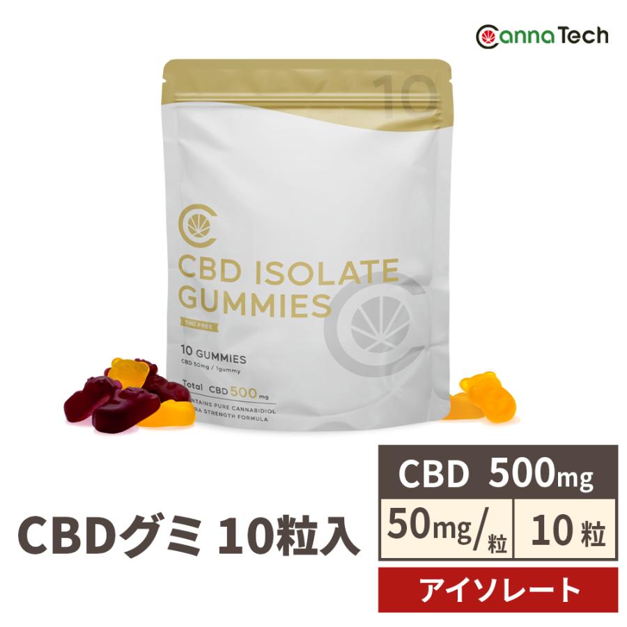 CannaTech CBD グミ 10粒 500mg ( 50mg /粒) アイソレート cbd