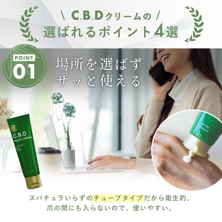 CBD バーム クリーム Relief Cream 60g CBD 2,000mg ペインクリーム 塗るタイプ 固さが気になるところに ブロードスペクトラム | CannaTech | 05