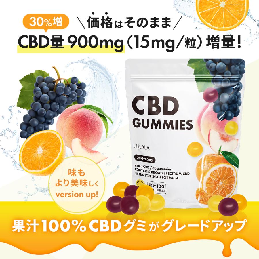 CannaTech CBD グミ 3900mg 配合 60粒 ｜CBD 65mg/粒 増量