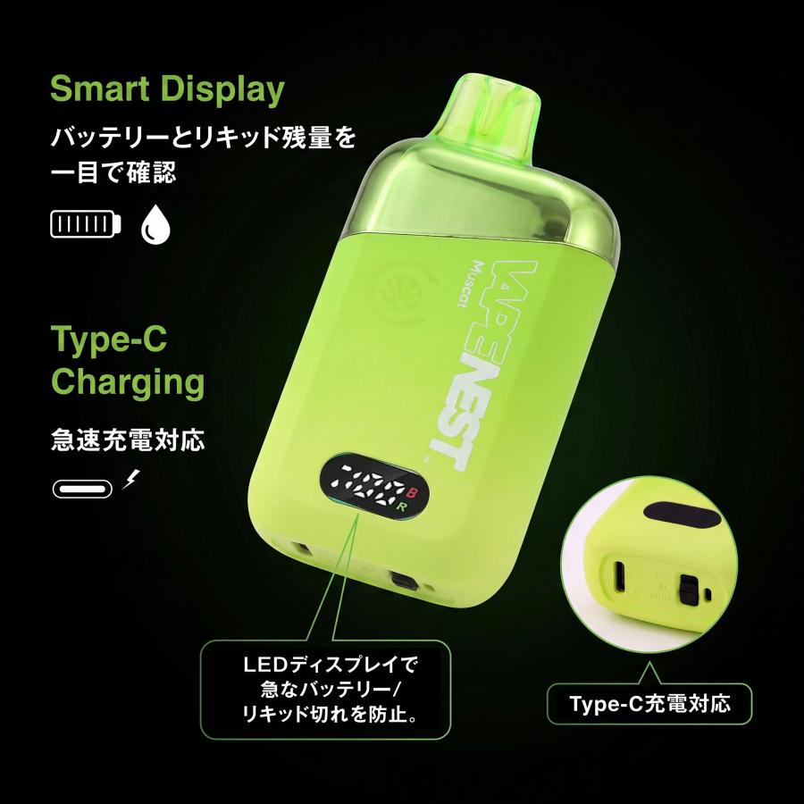 《新発売》 VAPE NEST CBD配合 電子タバコ ベイプ ポケットシーシャ 大容量15ml 10000パフ ニコチン0 タール0 THCフリー 残量表示 CBD 日本製造 爆買 お中元 | CannaTech | 12