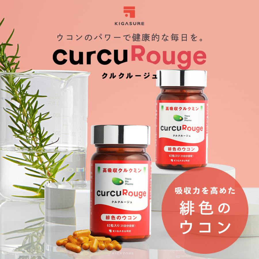 高吸収型 クルクミン クルクルージュ サプリメント 62粒 3個セット  