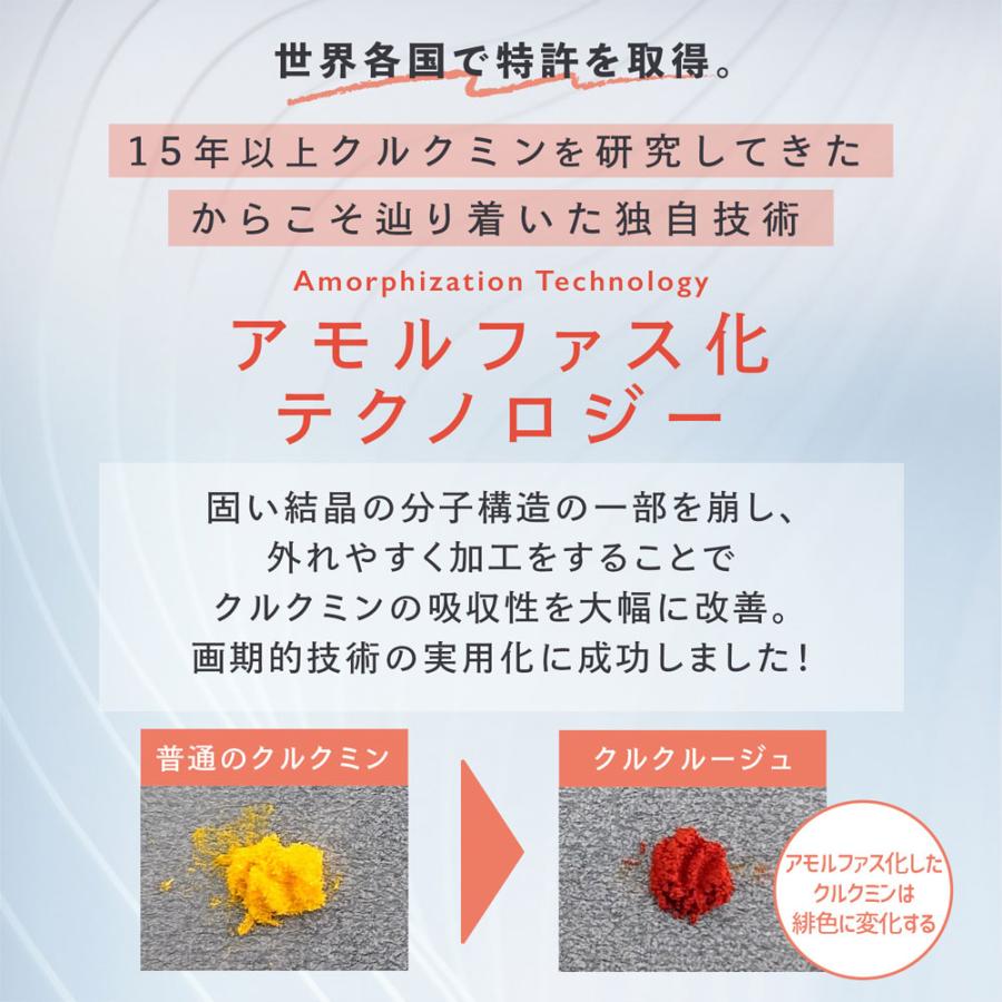 高吸収型 クルクミン クルクルージュ サプリメント 62粒 5個セット