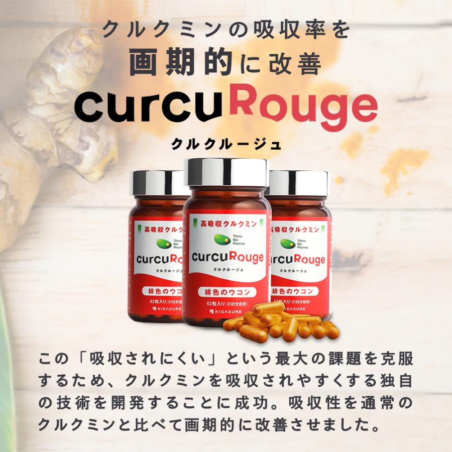 高吸収型 クルクミン クルクルージュ サプリメント 62粒 6個セット
