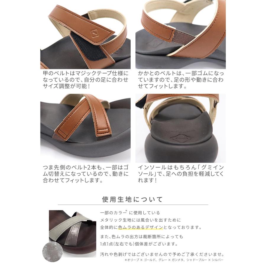 リゲッタ カヌー サンダル レディース バックストラップ ぺたんこ フラット 歩きやすい 履きやすい 痛くない 日本製 CJFD5326aの画像