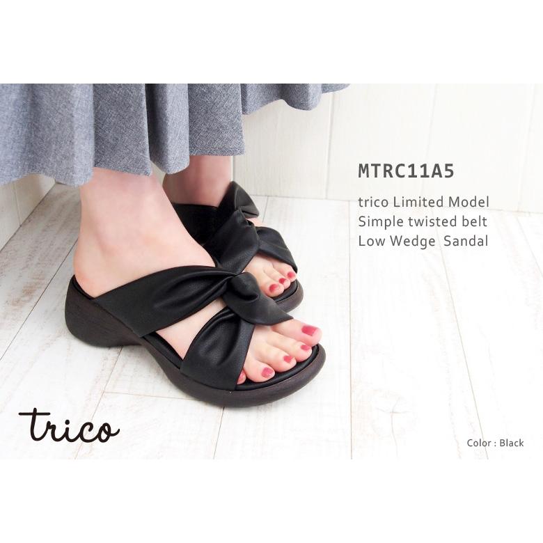 SALE40%OFF サンダル レディース リボン風 ねじれ スエード調 ウェッジ