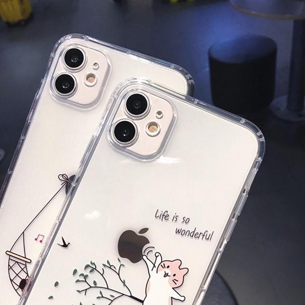 iPhoneケース りんごにねこパンチ iPhone13 iPhone12 iPhone11