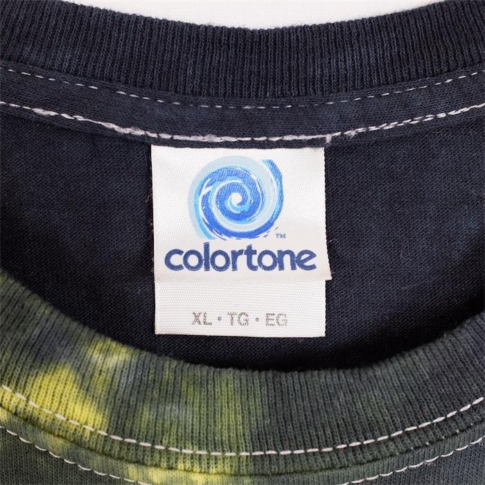colortone クルーネック タイダイ 半袖プリントTシャツ メンズUS-XLサイズ ORANGE BEACH ALABAMA スカルパイレーツ ブラック系 as-0207n｜canopus-web-shop｜05
