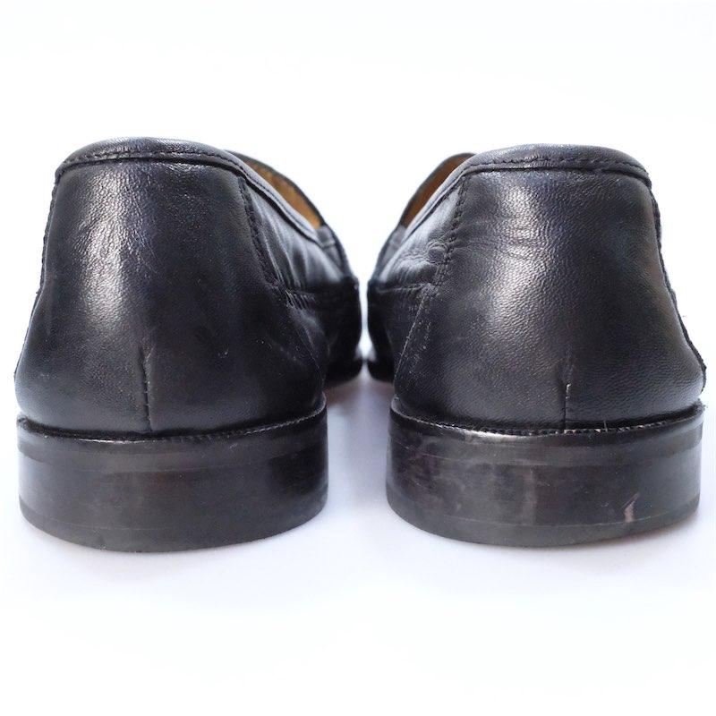 ヴィンテージ Florsheim タッセルローファー 黒 9 3E 27cm Florsheim フローシャイム FLORSHEIM 型押しレザー タッセル