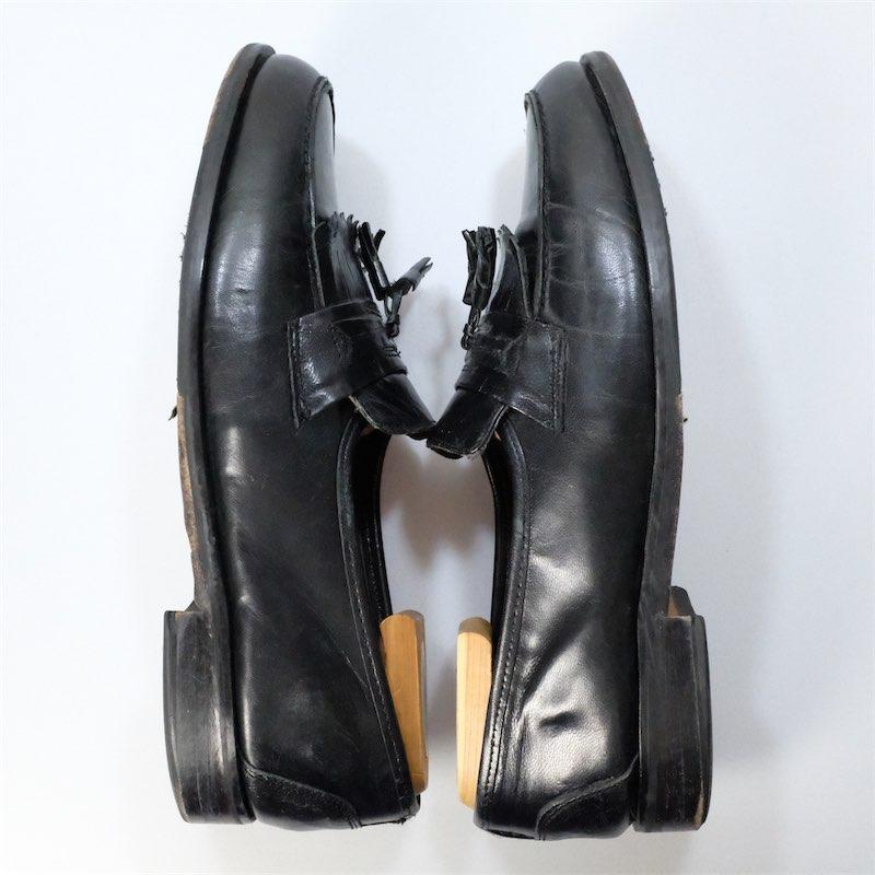 ビンテージ品 NUNN BUSH ナンブッシュ タッセルローファー ナンブッシュ NUNN BUSH 型押しレザー タッセルローファー 革靴