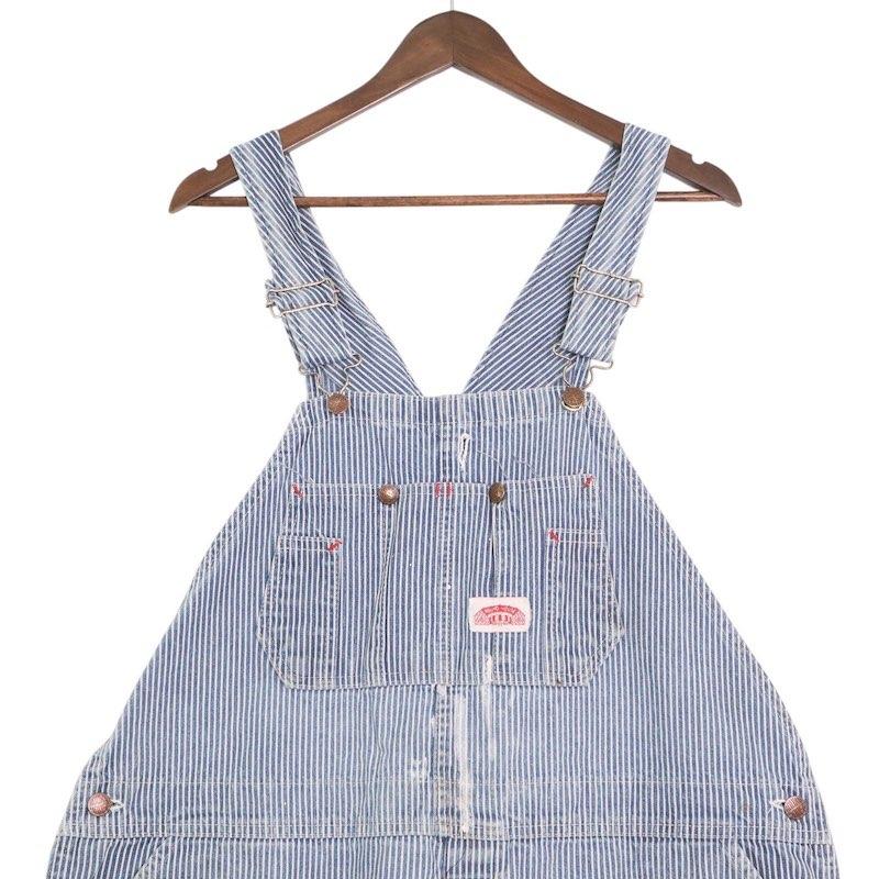 ROUND HOUSE ラウンドハウス ヒッコリーデニムオーバーオール メンズ