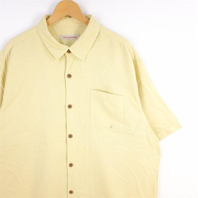 古着 大きいサイズ トミーバハマ 100 シルク 半袖オープンカラーシャツ シルクシャツ メンズ Us Xlサイズ ボタニカル柄 クリーム系 Hs 8428 Hs 8428 古着屋canopus 通販 Yahoo ショッピング