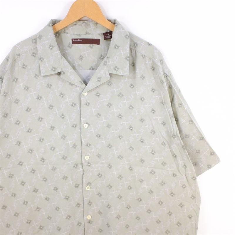 古着 大きいサイズ Perry Ellis 100 レーヨン 半袖開襟アロハシャツ オープンカラーシャツ メンズ Us 2xlサイズ 総柄 ライトオリーブグリーン系 Hs 84 Hs 84 古着屋canopus 通販 Yahoo ショッピング